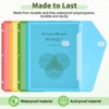Itopfox 30 Pack Heavy Duty Binder Folders with Velcro Closure, Side Loading Organizer Pockets for 3 Ring Binders, School Office Supplies, 5 Assorted - 3 of 4