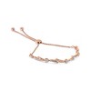 Silver Diamond Accent Heart and Wave Link Bolo Bracelet - 6" to 9" Adjustable - 3 of 4