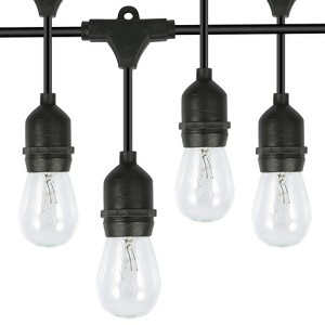iMountek"48FT Waterproof Outdoor String Lights – Commercial-Grade Patio, Garden & Yard Ambience Lighting"White - 1 of 4
