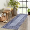 Modern Area Rugs Living Room Distressed Bordered Carpet Non-Slip Low Pile Accent Rug for Bedroom Kitchen - 2 of 4