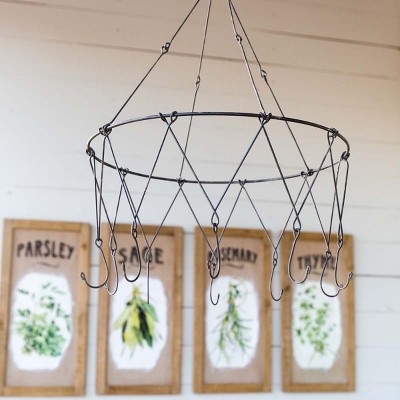 Park Hill Collection Hanging Metal Herb Drying Rack
