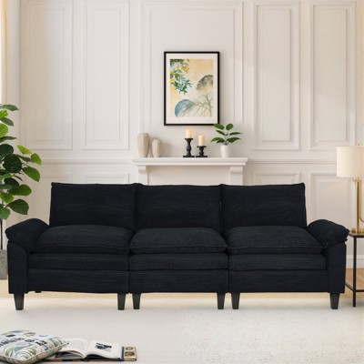 MyDepot Modern Sectional Sofa Corduroy Cloud Couch