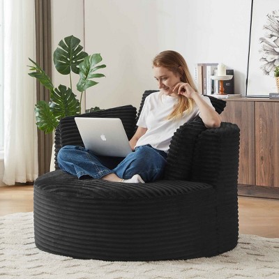 Aukfa 49" Oversized Accent Corduroy Lounge Chair with Memory Foam , No Assembly Required, for Living Room & Bedroom