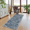 Washable Indoor Vintage Floral Print Area Rugs, Soft Non Slip Low Pile Floor Carpet for Home Office - 4 of 4