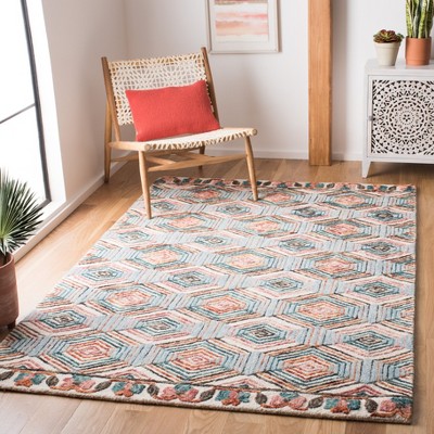 Trace TRC522 Hand Tufted Area Rug - Ivory/Light Blue - 3'x5' - Safavieh.