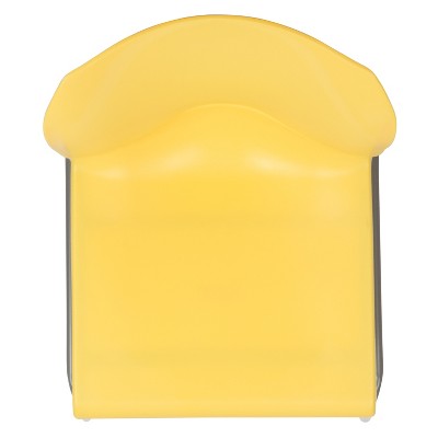 Yellow Ergonomic Armless Stacking Reception Chair