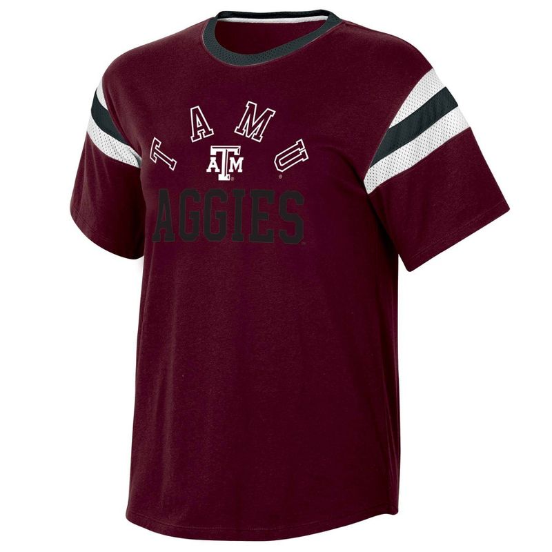 NCAA Texas A&#38;M Aggies Women&#39;s Short Sleeve Stripe T-Shirt, 1 of 4