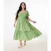 Unique Vintage Women's Plus Smocked Bodice Midi Dress - 4 of 4
