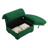 NicBex Stylish Storage Ottoman Upholstered Footstool Comfort and Functionality Great for Small Space,Green - 2 of 4