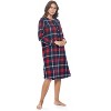 Ashford & Brooks Women's Flannel Plaid Long Sleeve Nightgown - 2 of 4