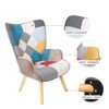 NicBex Linen Accent Chair,Upholstered Living Room Chairs with Curved Tall Backrest and Ottoman,Modern Armchair,Accent Chairs for Living Room - 4 of 4