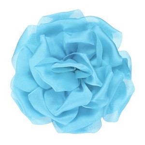 Unique Bargains Handmade Dainty Satin Fabric Big Peony Rose Flower Brooches Hair Clips 1 Pc - 1 of 4