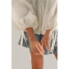 Women's Button Front Tie Sleeve Top - MIOU MUSE - 4 of 4