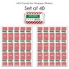 Big Dot of Happiness Santa's Special Delivery - Mini Candy Bar Wrapper Stickers - From Santa Claus Christmas Small Favors - 40 Count - 3 of 4
