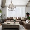 LNC Elegant 6-Light 28.5" French Country/Cottage Empire Large Chandelier,Distressed Gray - 4 of 4
