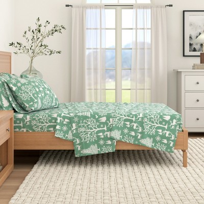100% Cotton Outdoor Print Flannel Sheet Set - Great Bay Home