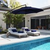 Mondawe 10 ft. Steel Pole Patio Cantilever Umbrella 2-Way Stop Slip Crank Design - 3 of 4