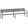 vidaXL Twin Patio Bench 96.9 in. Gray Steel - 2 of 4