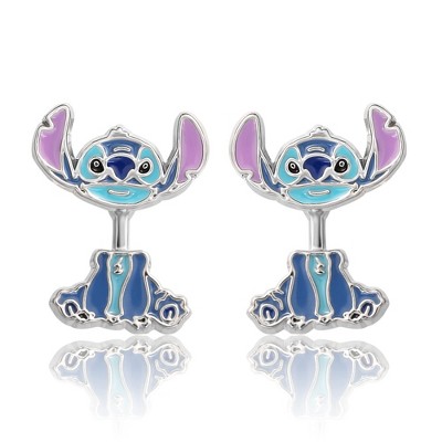 Disney Lilo and Stitch Blue Enamel Stitch Stud Earrings