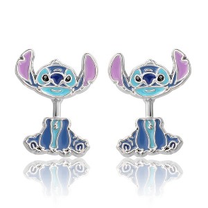 Disney Lilo and Stitch Blue Enamel Stitch Stud Earrings - 1 of 4