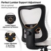 Lyngins Modern Ergonomic Home Office Computer Desk Chair with Wheels,Thick Seat Cushion Task Chair for Office,Study,Studio - 3 of 4