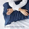 Dr Pillow Cases Queen Size Set of 6, Rayon Derived from Bamboo Cooling Pillowcase, Navy - 4 of 4