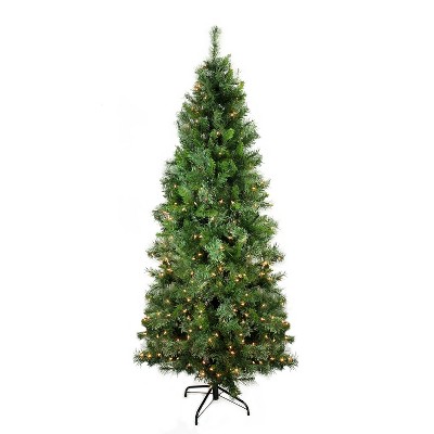 Northlight 7.5' Prelit Artificial Christmas Tree Mixed Cashmere Pine Medium - Clear Lights