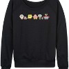 Women's - Spongebob Squarepants - Adorabob Lineup Full Color Lightweight French Terry Wide Neck Long Sleeve Shirt - 2 of 4