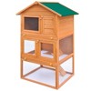 vidaXL Rabbit Hutch Brown Pine Wood Large Durable Rabbit Hutch - 2 of 4