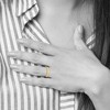 Black Bow Jewelry 4mm 10K Rose, White, or Yellow Gold Half Round Milgrain Standard Band - 4 of 4