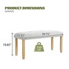 NicBex Upholstered Bench,Dining Bench with Padded Seat,Modern Ottoman for Living Room,Entryway,Kitchen - 3 of 4