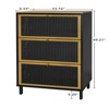Modern Freestanding Shoe Cabinet with Flip Drawers and Removable Shelf - Ideal for Entryway, Hallway, Living Room - 4 of 4