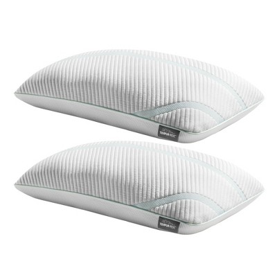 Tempur-Pedic TEMPUR-Adapt ProLo Cooling Memory Foam Pillow with Low-Profile Design Ideal for Smaller Frames, Fits King-Size Pillowcases (2 Pack)