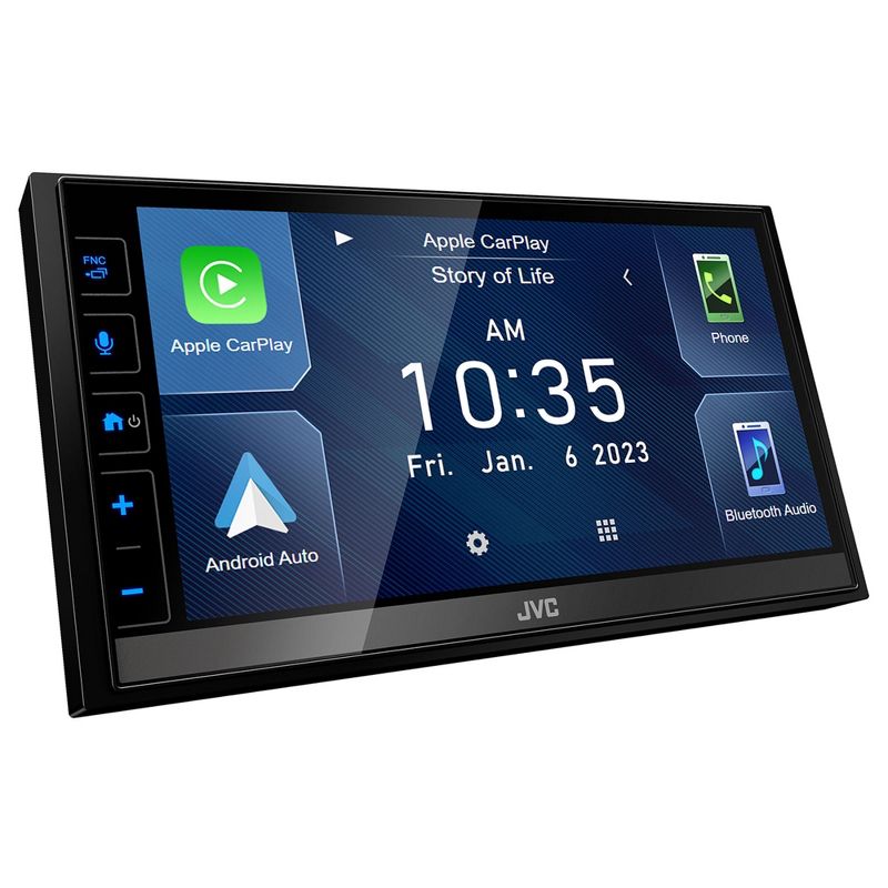 JVC KW-M780BT 6.8" Digital Media Receiver, Capacitive Touch Control Monitor, Apple CarPlay / Android Autowith Axxess ASWC-1 Steering Wheel Interface, 4 of 8
