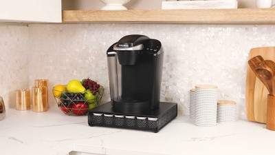 Black Metal Mesh Coffee Pod Drawer with 36-Pod Capacity