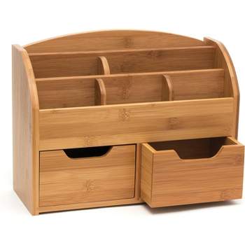 Lipper International 809 Bamboo Wood Space-Saving Desk Organizer, 12 5/8
