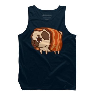 Men's Design By Humans Puglie Bacon Strip By Puglie Tank Top