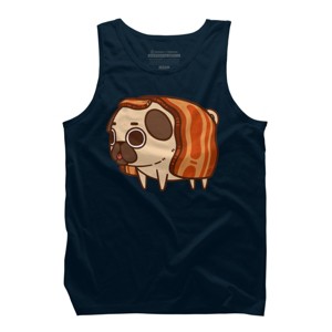 Men's Design By Humans Puglie Bacon Strip By Puglie Tank Top - 1 of 3