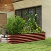 Outsunny Galvanized Raised Garden Bed Kit, Metal Planter Box with Safety Edging - 3 of 4
