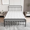 SeaCamel Victorian Style Full Size Platform Bed - Elegant Black Metal Frame with Headboard, Footboard & Underbed Storage, No Box Spring Needed - 2 of 4