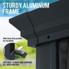 UNISOAR Hardtop Gazebo with Breathable Netting & Privacy Curtain for Patio Lawn Garden and Parties - 2 of 4