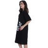 Just Love Womens Nightgown - Short Sleeve Henley Oversized Sleepwear Gown - 2 of 3