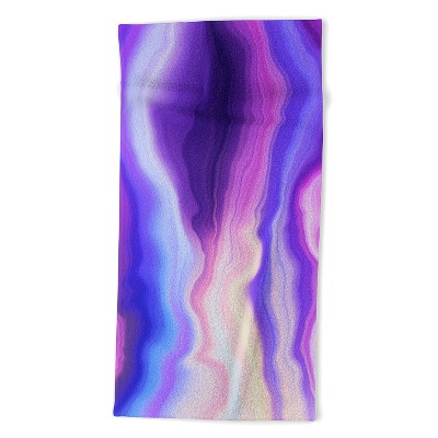 Marta Barragan Camarasa Lilac luminous strokes Beach Towel - Deny Designs