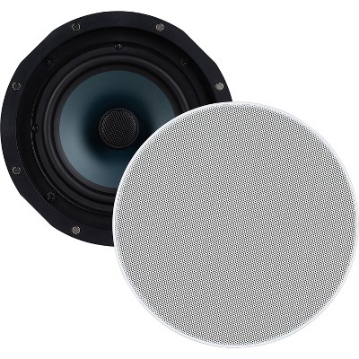 Dayton Audio® Contractor Series CC65W In-Ceiling Speaker Set with 6-1/2-In. Woofers, 2 Count in White