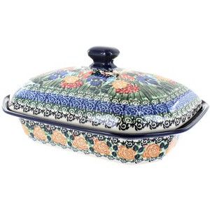 Blue Rose Polish Pottery 662 Ceramika Artystyczna Medium Covered Baker - 1 of 2