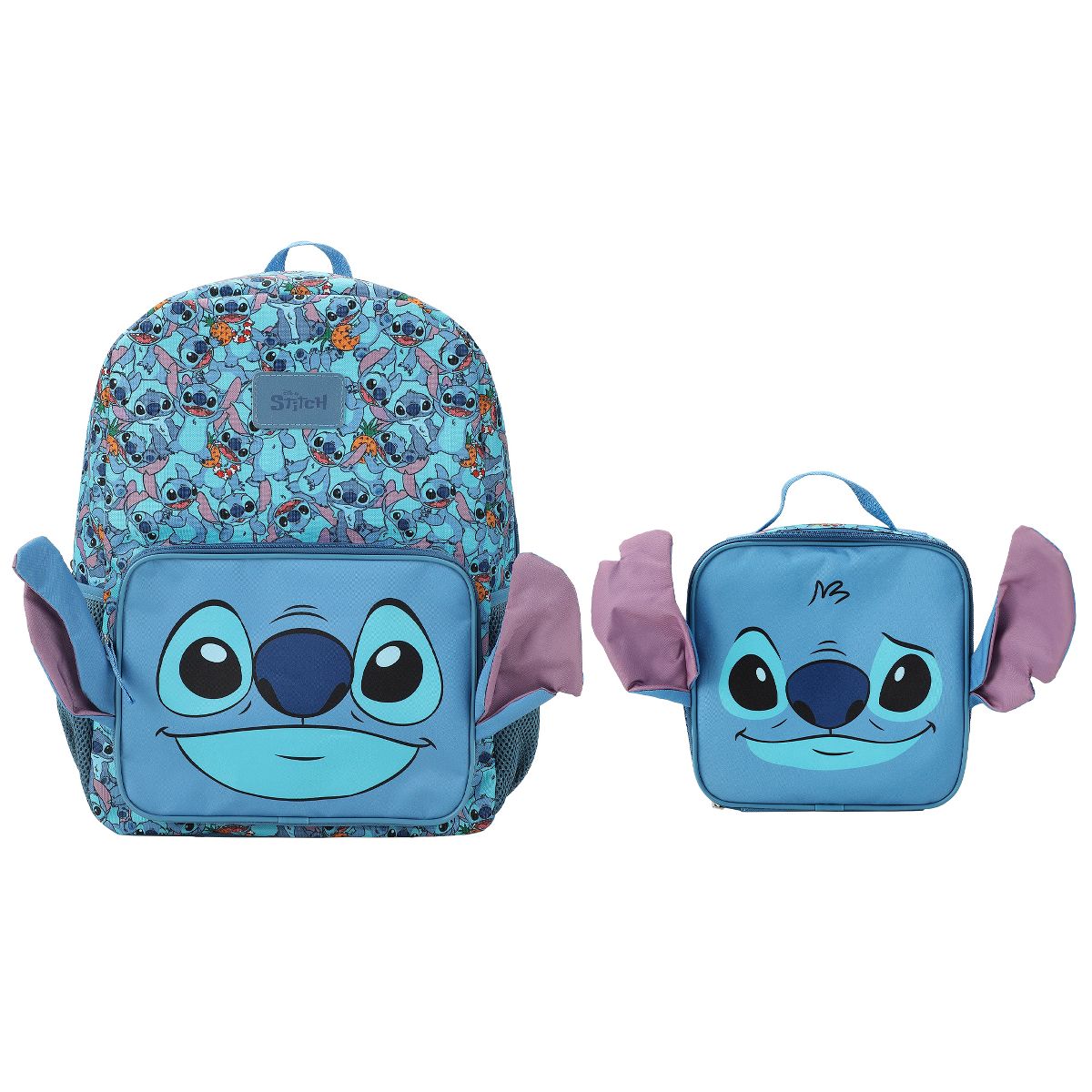 Disney Stitch Character Print 16" Backpack & Lunch Kit Value Set