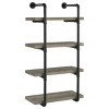 INFURNIC Decorative Wall Shelf 24-Inch Driftwood Metal Shelf for Storage and Display Stylish Space-Saving Design , Grey, 23.5"*11.5"*46" - 3 of 4
