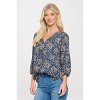 WEST K Women's Sophia Three Quarter Sleeve Blouse - 2 of 4