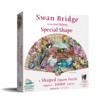 Sunsout Swan Bridge 1000 pc Special Shape  Jigsaw Puzzle 97084 - 2 of 4