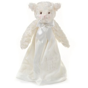 Bearington Snuggler, 15 Inch White Lamb Plush Stuffed Animal Security Blanket Lovey for Babies - 1 of 4